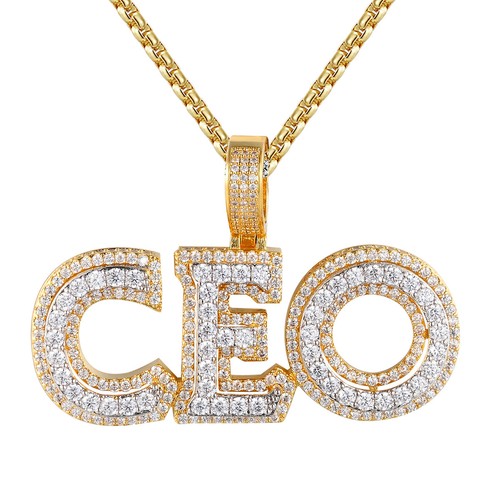 CEO 14k Gold Finish Two Tone Bling 