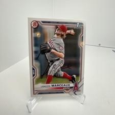 2021 BOWMAN DRAFT LANDON MARCEAUX BOWMAN AUTO SIGNED BD-115 1ST BOWMAN