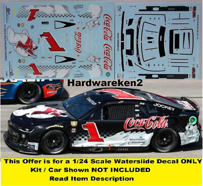 NASCAR DECAL # 1 COCA COLA DARLINGTON THROWBACK 2022 CAMARO ROSS CHASTAIN 1/24