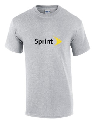 Sprint T-shirt 90s LOGO Funny GEEK Phone Sport Gray Yellow Black Shirt S-5XL