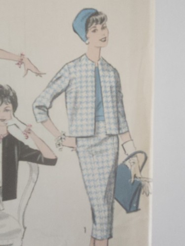 Vintage 1950's Advance 8920 Misses' JACKIE O Business Suit Size 12 Bust 32 UC FF - Picture 3 of 7