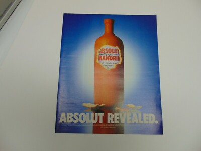 2000 ABSOLUT REVEALED SWEDEN MANDRIN VODKA print ad