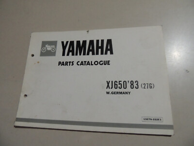 1983 Parts catalog list Ersatz Teile Katalog Yamaha  XJ 650 (27G)