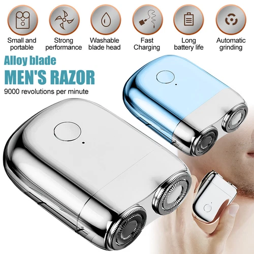 Mini Shaver USB Rechargeable Pocket Sized Portable Electric Shaver Razor For Men