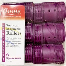 Snap-on Magnetic Hair Rollers Extra Large for Dry/Damp Sets 1-Pack