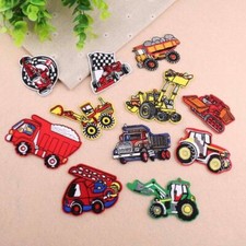 Set 16pcs CARS TRUCKS Embroidery Patches Sew/Iron On Patch Badge Fabric Applique