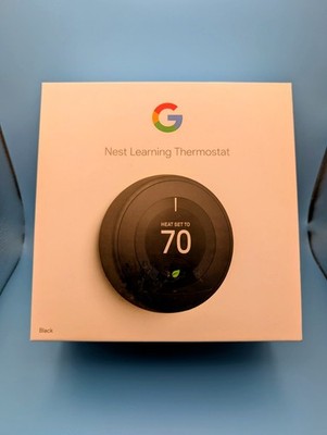 Google Nest T3018US 3rd Generation Smart Learning Thermostat - Mirror Black