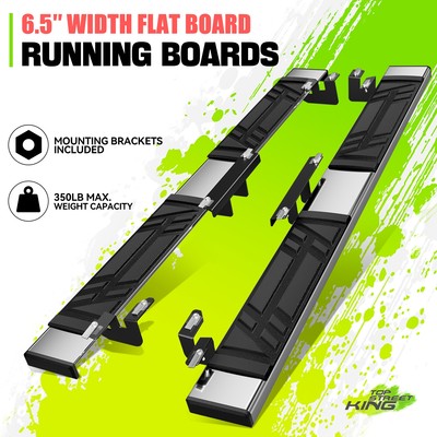 6.5'' 350Lb Polished Rectangular Side Step Bar Running Boards for Ford Edge 15-24