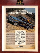 Jeep J-10 Honcho Vintage Print Ad - Face The Facts And Youll Buy A Jeep Pickup Jeep J-10 Honcho Vintage Print Ad - Face The Facts And Youll Buy A Jeep Pickup