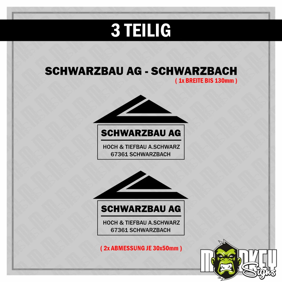 Firma Beschriftung nach Wunsch 1:14 | Individuelle Aufkleber für RC & Modellbau - Bild 4 von 4