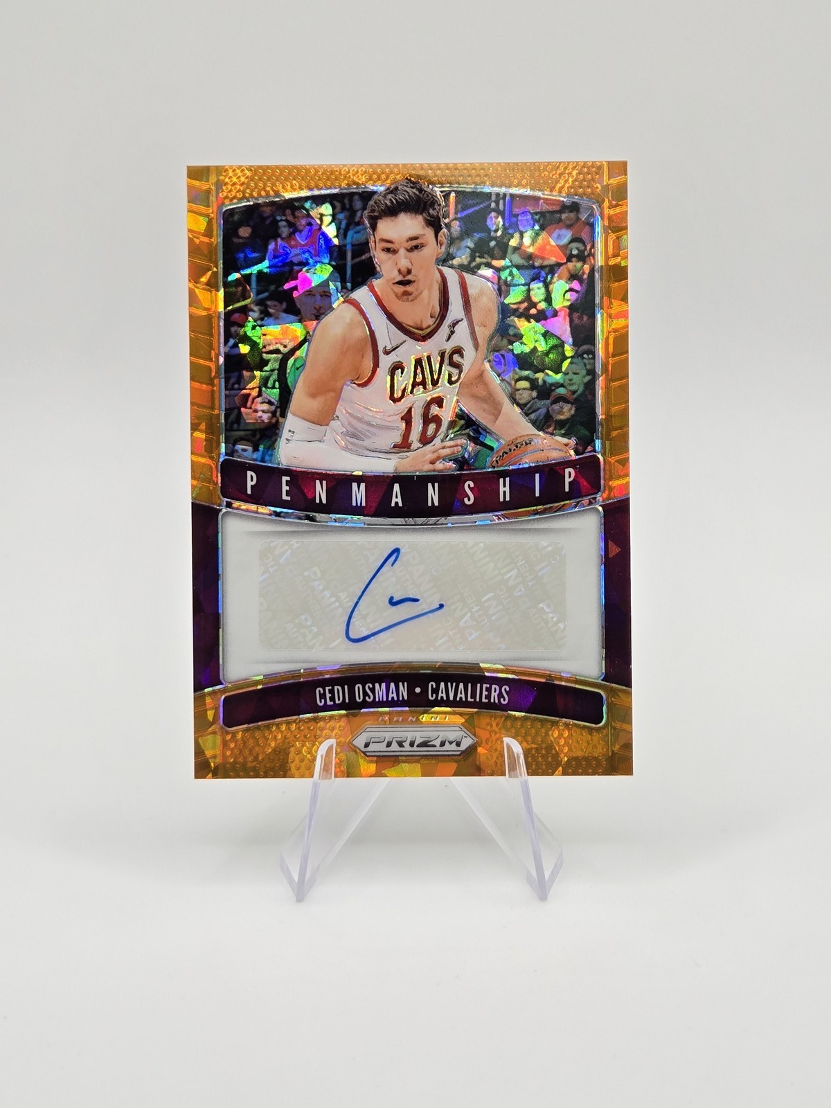 Cedi Osman 2019-20 Panini Prizm Penmanship Auto Orange Ice SP #PM-COS