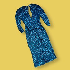 Rixo Paloma Dress Multi Bloom Black Blue Midi Maxi Midaxi Dress Sz Medium $383