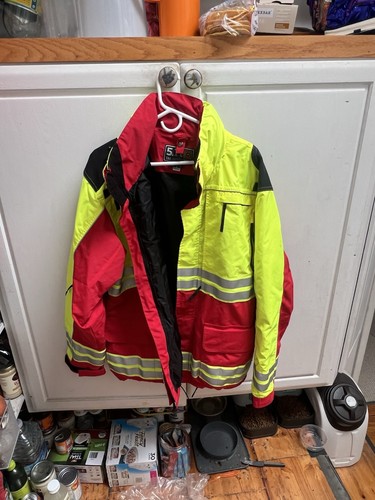 5.11 Tactical Jacket Mens XL First Responder Hi-Vis Parka Yellow Red Reflective
