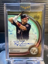 2025 Topps Five Star Autographs Aqua Ryan Zimmerman 74/75