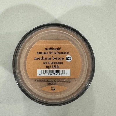 bareMinerals Original Loose Powder Foundation SPF 15 Medium Beige N20 8g NEW