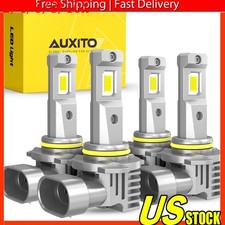 9005+9006 LED Combo COB LED Headlight Kit Light Bulbs Hi/Low Beam 6500K 4/8/12x