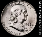1958-D Franklin Half Dollar - Choice Gem Brilliant Uncirculated+++  #L3353