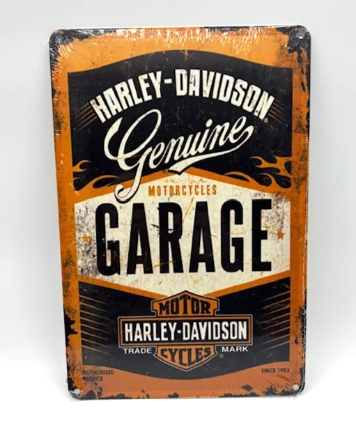 Harley-Davidson Motorcycle Garage Tin Metal Sign New 20x30cm Man Cave Free Ship