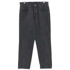 Vintage 80'S-90'S Wrangler black tapered denim pants made in the USA men's s...