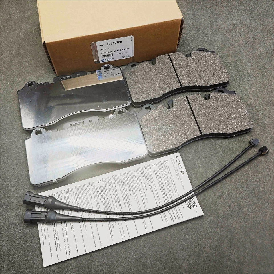 Front Brake Pad Kit for 23316708 Chevrolet Corvette Z06 Z07 Carbon Ceramic Rotor - Image 2 of 4