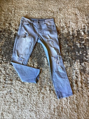 DEAR JOHN Jeans Blue Distressed Madison Girlfriend Stretch Denim Women s 28