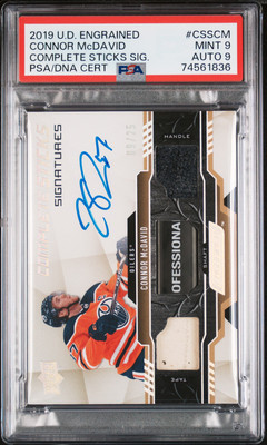 Connor McDavid 2019 Upper Deck Engrained Complete Sticks Signatures /25