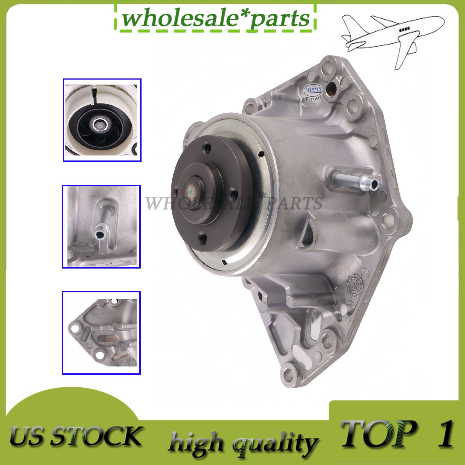 Coolant Water Pump For 2017-2020 Bentley Bentayga 6.0L W12 07P121008A/B/C