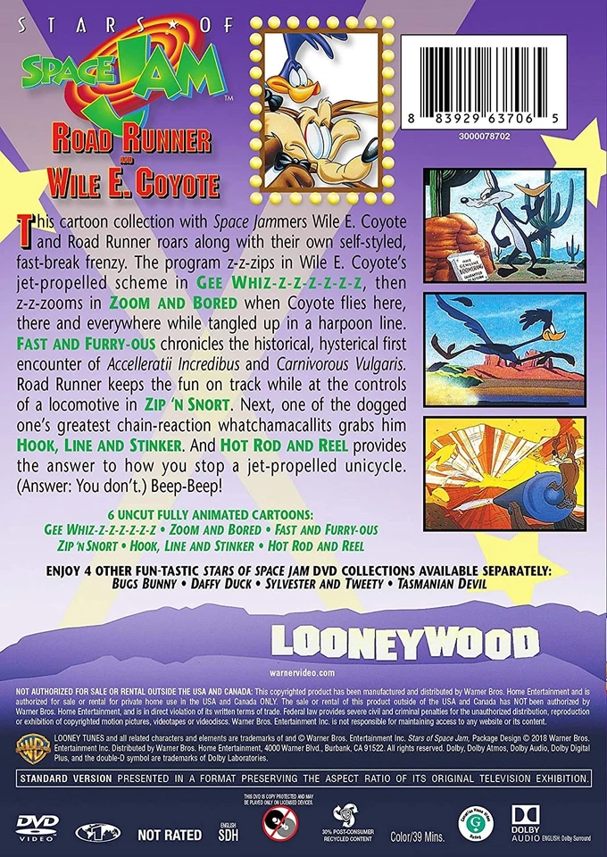 Stars of Space Jam: Road Runner & Wile E. Coyote (DVD) Various - Image 3 of 3