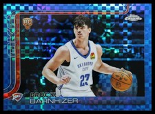 2025-26 Topps Chrome #295 Brooks Barnhizer Rookie Thunder Blue X-Fractor