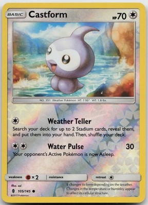 Castform Common Colorless SM - Guardians Rising 105/145 LP 2017 sui Reverse Holo