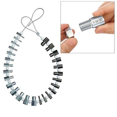 Convenient Nut and Bolt Thread Size Tool Nut & Bolt Thread Measurement Set 26pcs