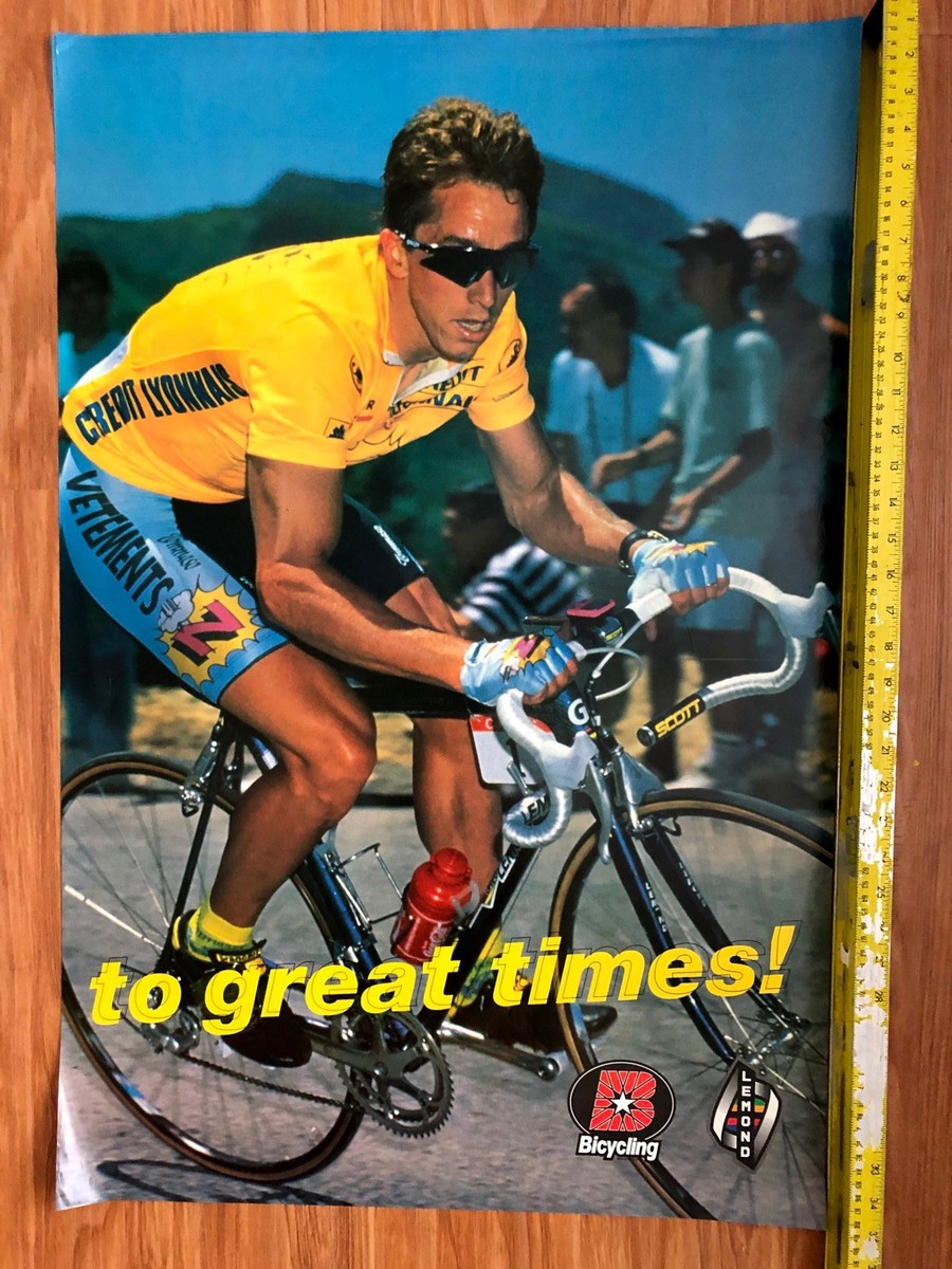 Vintage Greg LeMond Tour de France Poster -1990 large format 36