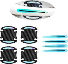 1 Pack 8 Pcs Car Door Handle Protector Reflective Stickers Universal Auto Do