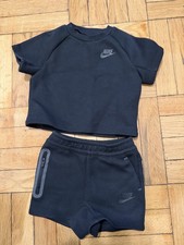 Nike tech Suit Toddler 18 Month Black Fleece Shorts Short Sleeve