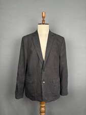 Allsaints Mens Blazer Size 44 Black Lyocell Long Sleeve Button Formal Jacket