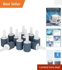 12-Pack 0.6 Inch Air Stone Diffuser for Nano Aquariums - Enhance Oxygen Levels