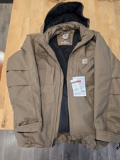 Carhartt Men's Full Swing Hooded Jacket Brown Size LRG Tall