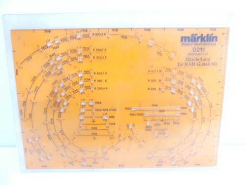 Märklin H0 0211 Schablone 1:10 Oberleitung für K+M Gleise in OVP S2005 | Condition: Gebraucht