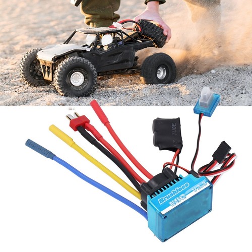 ESC Brushless 60A Fockety – Pour Voiture Ou Bateau 1/10 – 2-3S LiPo – BEC 5,8V/3A – étanche