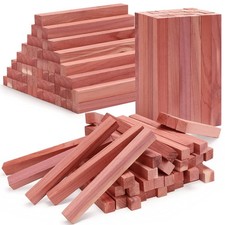 100 Pcs Aromatic Red Cedar Blocks Wood Sticks for Closet Wardrobe Drawers