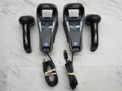2 LOT Datalogic GBT4500 2D Wireless Bluetooth Barcode Scanner w/ Cradle And USB