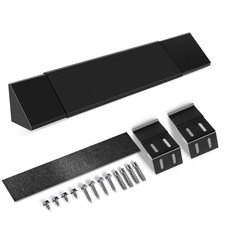 LCGAOYA Adjustable Fireplace Hood Heat Shield 28" to 48" Black with Insulation