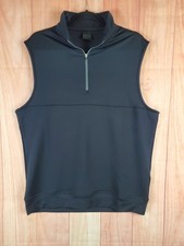 Dunning Golf Womens Quarter Zip Vest Medium Black Performance Stretch Mock Neck