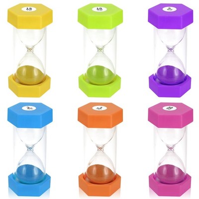 Buntes Sanduhren Set 1/3/5/10/15/30 Minuten Eieruhren Set Sand Timer für Kinder