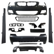 Front + Heck Sto�stange Seitenschweller Gitter f�r BMW 3er E92 E93 LCI 2010-2014