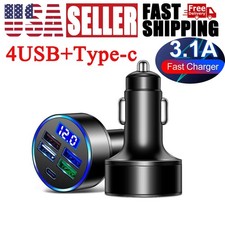 12v 4 Usb Led Car Boat Marine Voltmeter Voltage Meter Waterproof Battery Gauge