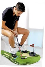 Toilet Golf Game-Practice Mini Golf in Any Restroom/Bathroom - Great Toilet men