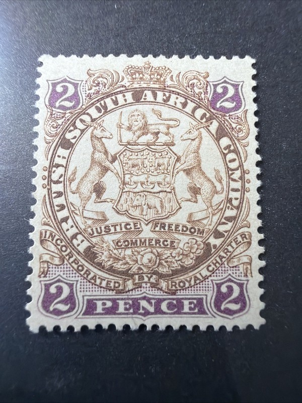 1891 Rhodesia, British South Africa Company - Sc#  52 - Two Pence. MH