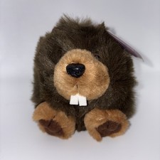Swibco Puffkins Collectible Chomper The Beaver with Tags Vintage Plush