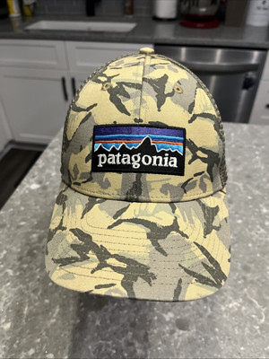 Patagonia P6 Logo Lopro Trucker Hat Big Camo Classic Tan Snapback